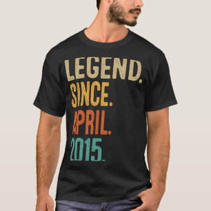 8 Years Old Vintage April 2015 8th Birthday T-Shirt