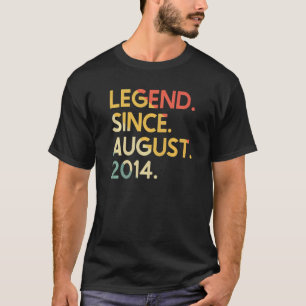 8 Years Old Vintage Legend Since August 2018 8th B T-Shirt