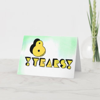 8 Years Sobriety Birthday / Anniversary Card