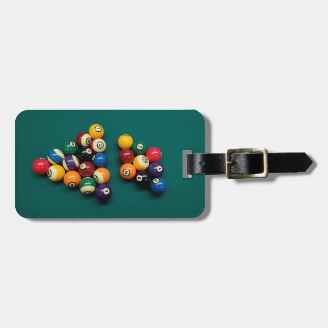8ball and 9ball billiard rack Luggage Tag (Front Horizontal)