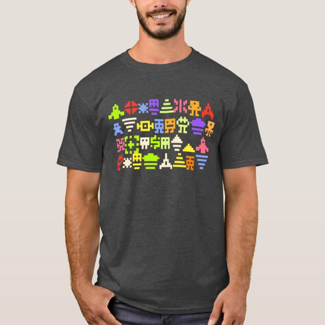 8bit Classic Arcade Pixels Shirt (Front)