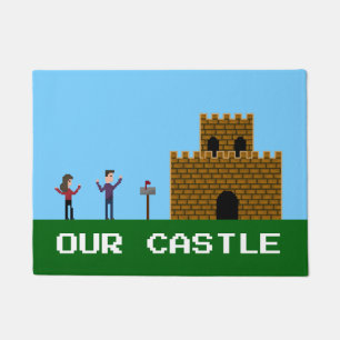 8Bit Pixel Gamer Welcome Home Our Castle Doormat