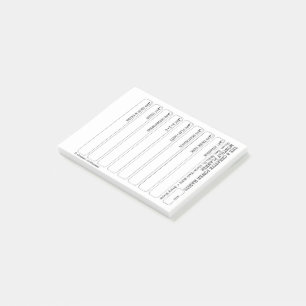 8CPH Monthly Planner Tracker Post-it Pad Post-it Notes