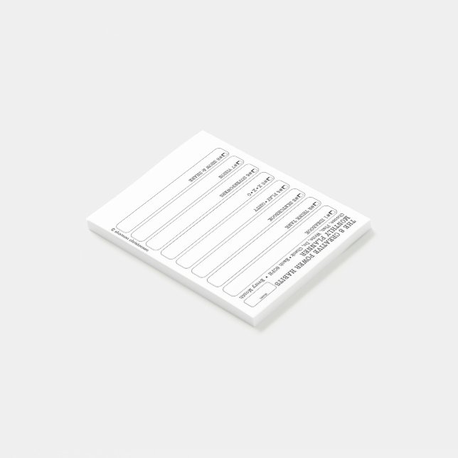 8CPH Monthly Planner Tracker Post-it Pad Post-it Notes (Angled)