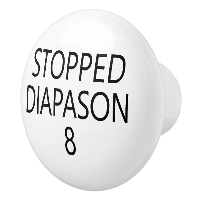 8ft Stopped Diapason Organ Stop Ceramic Knob (Right)