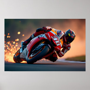 8K MotoGP Elite: High-Velocity Superbike Digital A Poster