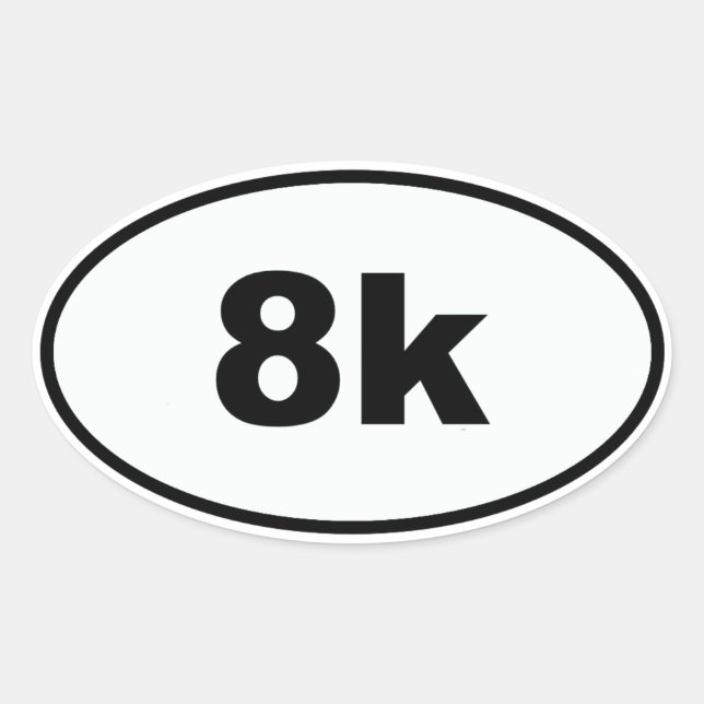 8k oval sticker (Front)