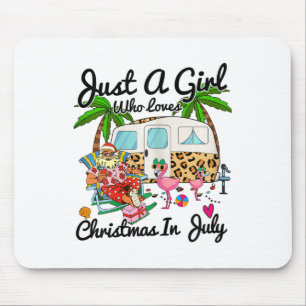 8mzz Just A Girl Who Loves Christmas In July Campi Mouse Pad
