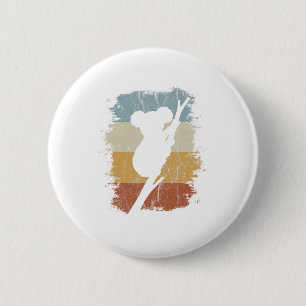 8os Retro Australian Marsupial Climbing Koala Silh 6 Cm Round Badge