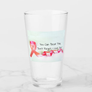 8oz Breast Cancer Water Glass By Zazz_it