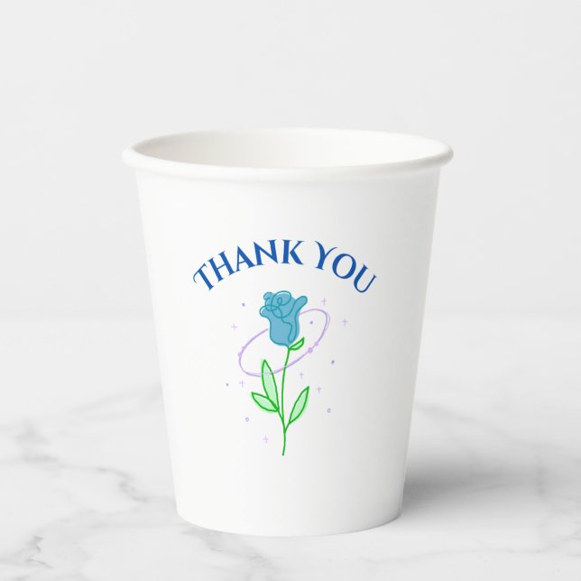 8oz Paper Cup.  Paper Cups (Front)