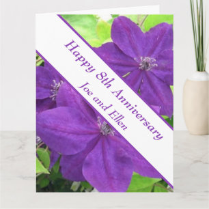 8th Anniversary, Clematis Card
