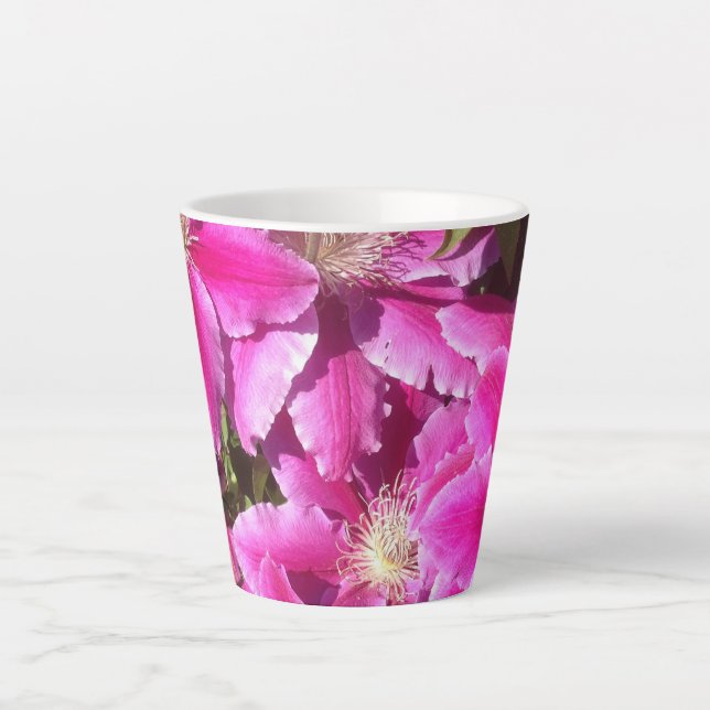 8th Anniversary, Clematis Latte Mug (Front)