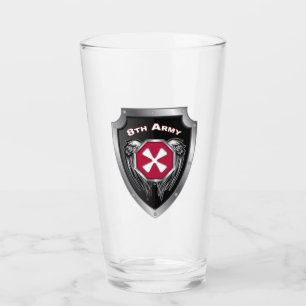 8th Army Veteran Custom Shield Glass