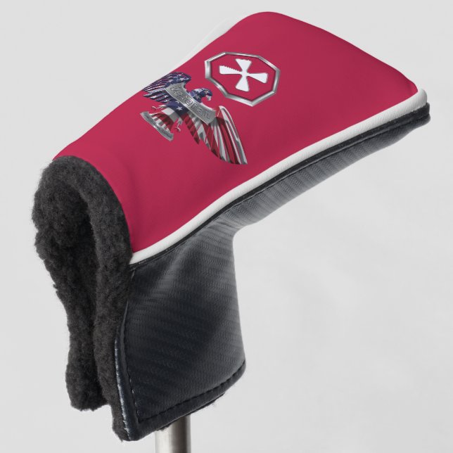 8th Army Veteran   Golf Head Cover (3/4 Front)