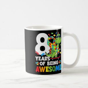 8th Autism Birthday Party Eight Year Old Autistic Coffee Mug