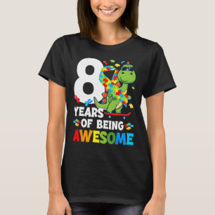 8th Autism Birthday Party Eight Year Old Autistic T-Shirt