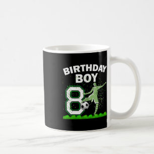 8th B-day Soccer Sport Lover Theme 8 Year Old Birt Coffee Mug