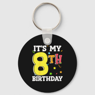 8th birthday 8 eight happy birthday boy or girls key ring