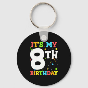 8th birthday 8 eight happy birthday boy or girls key ring
