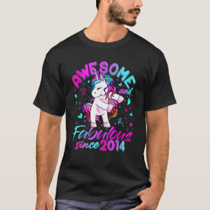 8th Birthday 8 Year Old Girl Flossing Unicorn Part T-Shirt