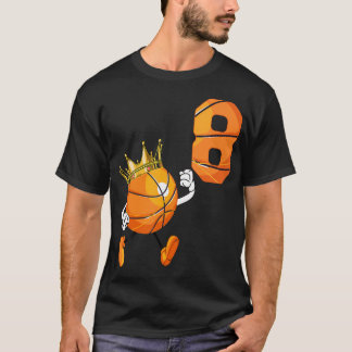 8Th Birthday 8 Years Old Basketball Lover Theme Pa T-Shirt