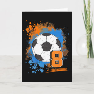 8th Birthday 8 Years Old Soccer Ll  Card