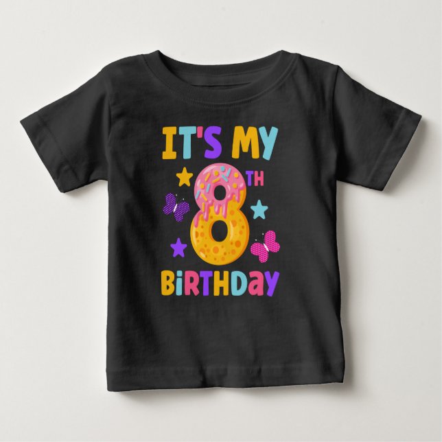8th Birthday Baby T-Shirt (Front)