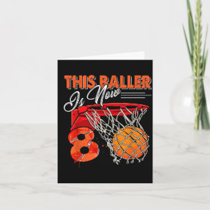 8th Birthday Basball T Shirts Funny 8 Years Old Card