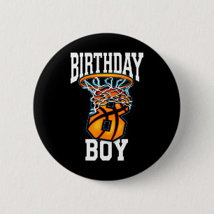 8th Birthday Basketball 8 Years Old Kids Gift 1 6 Cm Round Badge
