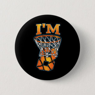 8th Birthday Basketball Player I'm 8 Boys Girls B- 6 Cm Round Badge
