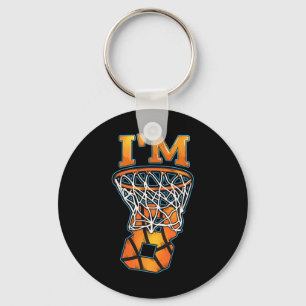 8th Birthday Basketball Player I'm 8 Boys Girls B- Key Ring