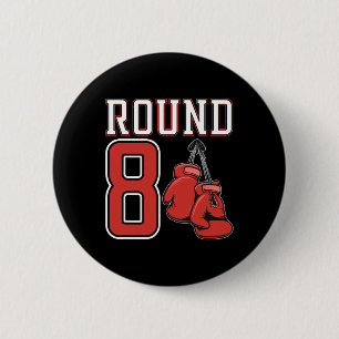 8th Birthday Boxing Boy 8 Year Old Boxer Bday Part 6 Cm Round Badge