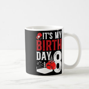 8th Birthday Boxing Boy 8 Year Old Boxer Bday Part Coffee Mug
