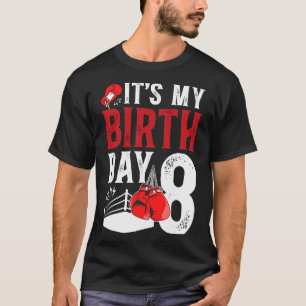 8th Birthday Boxing Boy 8 Year Old Boxer Bday Part T-Shirt
