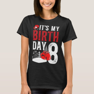 8th Birthday Boxing Boy 8 Year Old Boxer Bday Part T-Shirt