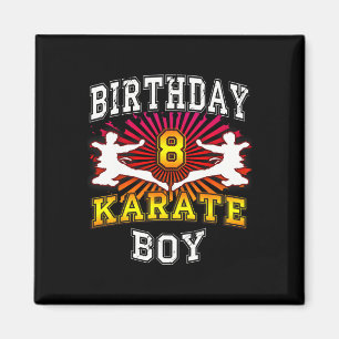 8th Birthday Boy - Karate 8 Years Old Kid Magnet