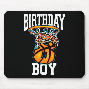 8th Birthday Bysketbyll 8 Years Old Kids Gift 1 Mouse Pad