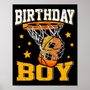 8th Birthday Bysketbyll Boy 8 Year Old Bysketbyll  Poster
