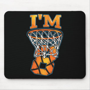 8th Birthday Bysketbyll Player I'm 8 Boys Girls B- Mouse Pad