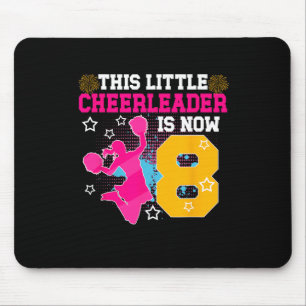 8th Birthday Cheer Girl Eight Year Old Cheerleader Mouse Pad