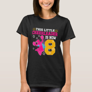 8th Birthday Cheer Girl Eight Year Old Cheerleader T-Shirt