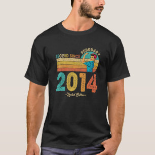 8th Birthday February 2014 Legend Since 2014 8 Yea T-Shirt