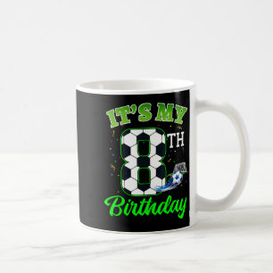 8th Birthday Football Boy Girl Kids Soccer Sports Coffee Mug