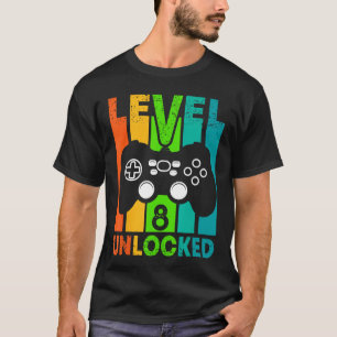 8th Birthday Gamer Boy or Gamer Girl Level 8 Unloc T-Shirt