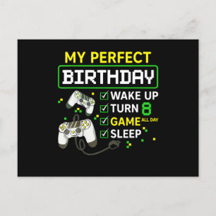 8th Birthday Gaming Boy Birthday gift for gamer Postcard