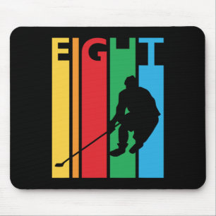 8th Birthday Gift Eight Colourful Hockey Birthday Mouse Pad