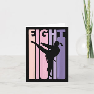 8th Birthday Gift Karate Retro Taekwondo Martial A Card