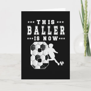 8th Birthday Gift Soccer Player 8 Year Old Boy Card