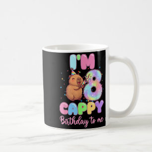 8th Birthday Girl Capybara Shirt 8 Year Old Girls Coffee Mug